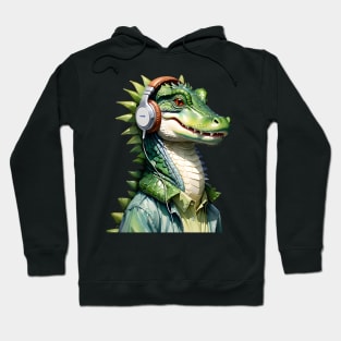 Alligator Earphones Hoodie